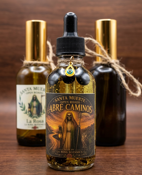 Santa Muerte Abre Camino Oil | Open Roads Spell Oil | Remove Obstacles & Attract Opportunities