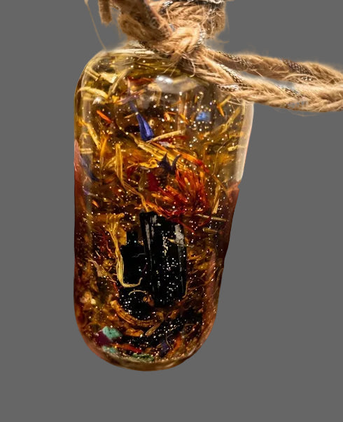 Santa Muerte Protection Oil 2.5 oz | Crystal Infused | Wearable Ritual Oil | Protection Oil