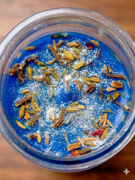 Santa Muerte Azul Spiritual Cleansing Candle | Remove Negative Energy | Fixed Candle | Limpias | Spiritual Candle