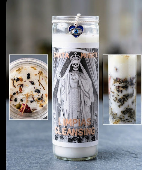 Santa Muerte La Blanca Limpias/ Cleansing Candle