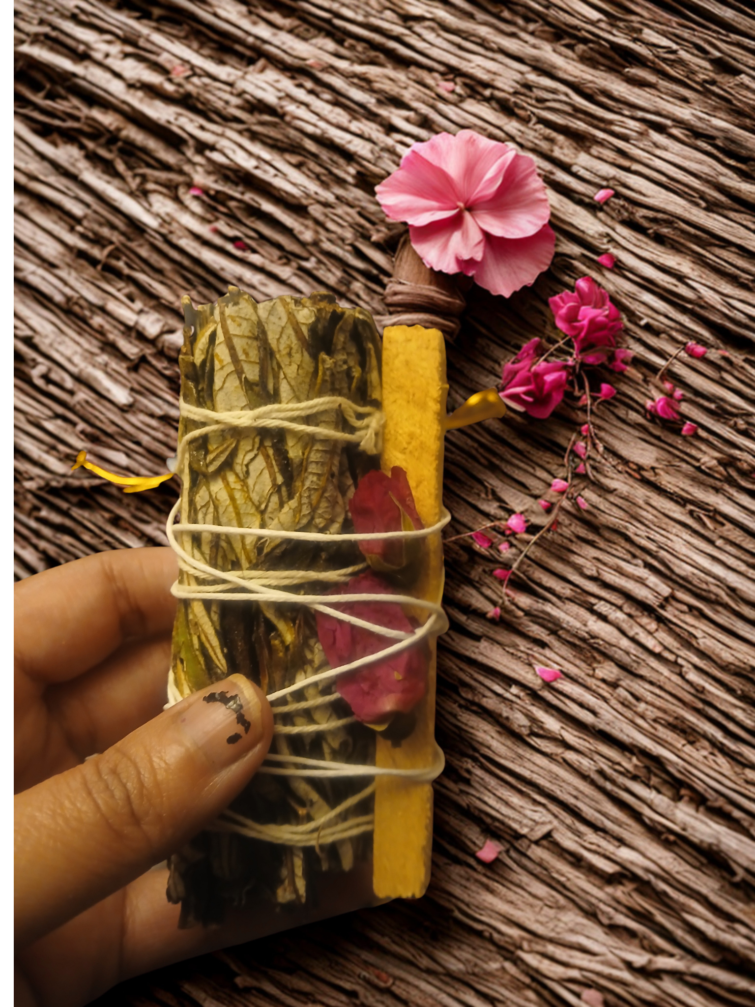 Santa Muerte Ritual Bundle | Purification & Abundance | La Blanca Candle, Smudge Stick & Palo Santo | Spiritual Gift Set
