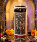Santa Muerte Reversible Candle | 7 Veces Jumbo Black & Red | Reverse Spells & Curses | Fixed Candle | Spiritual Candle