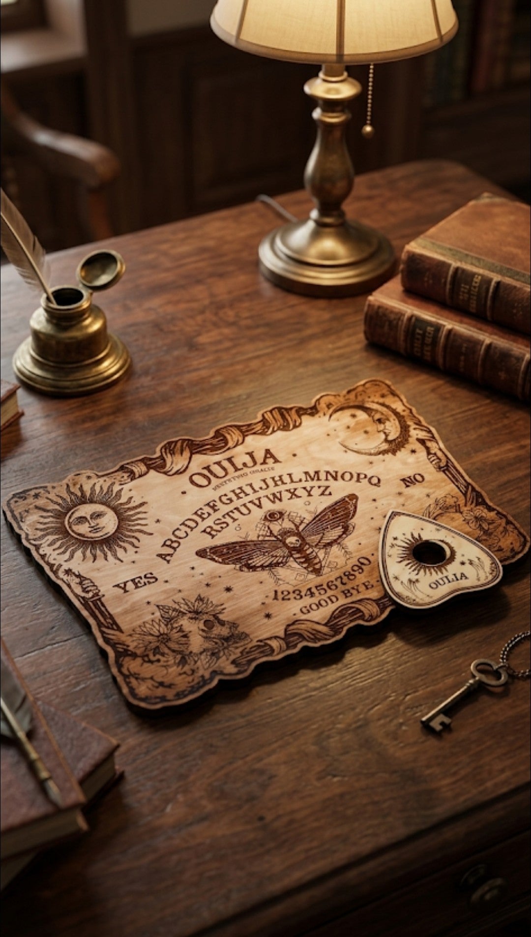 Rare vintage Ouija Board with Planchette, Divination Board, Talkin board