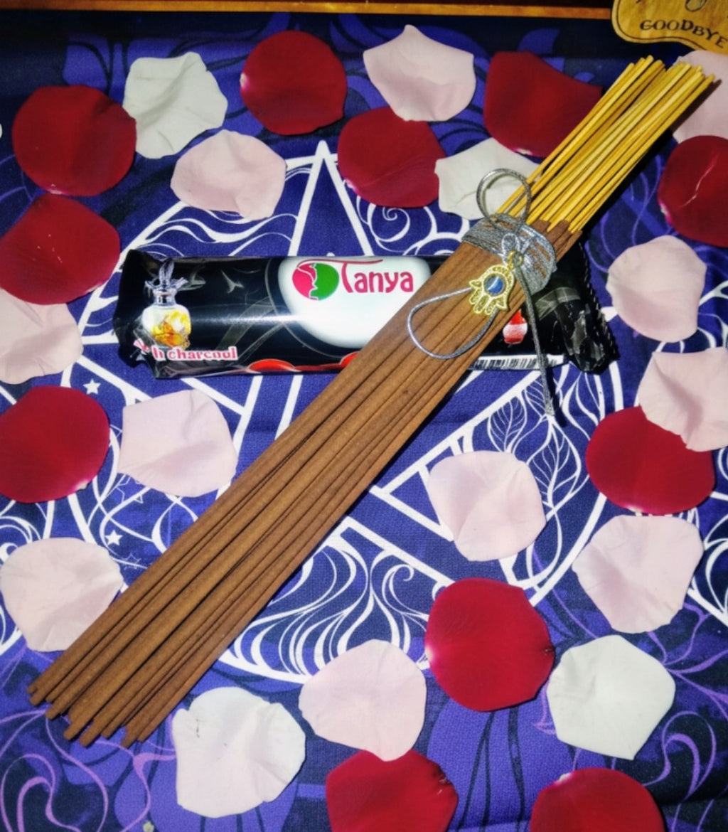 Mexican Sandalwood Incense & Charcoal Bundle | Spiritual Incense | Altar Supplies | Meditation Incense | Spiritual Gift