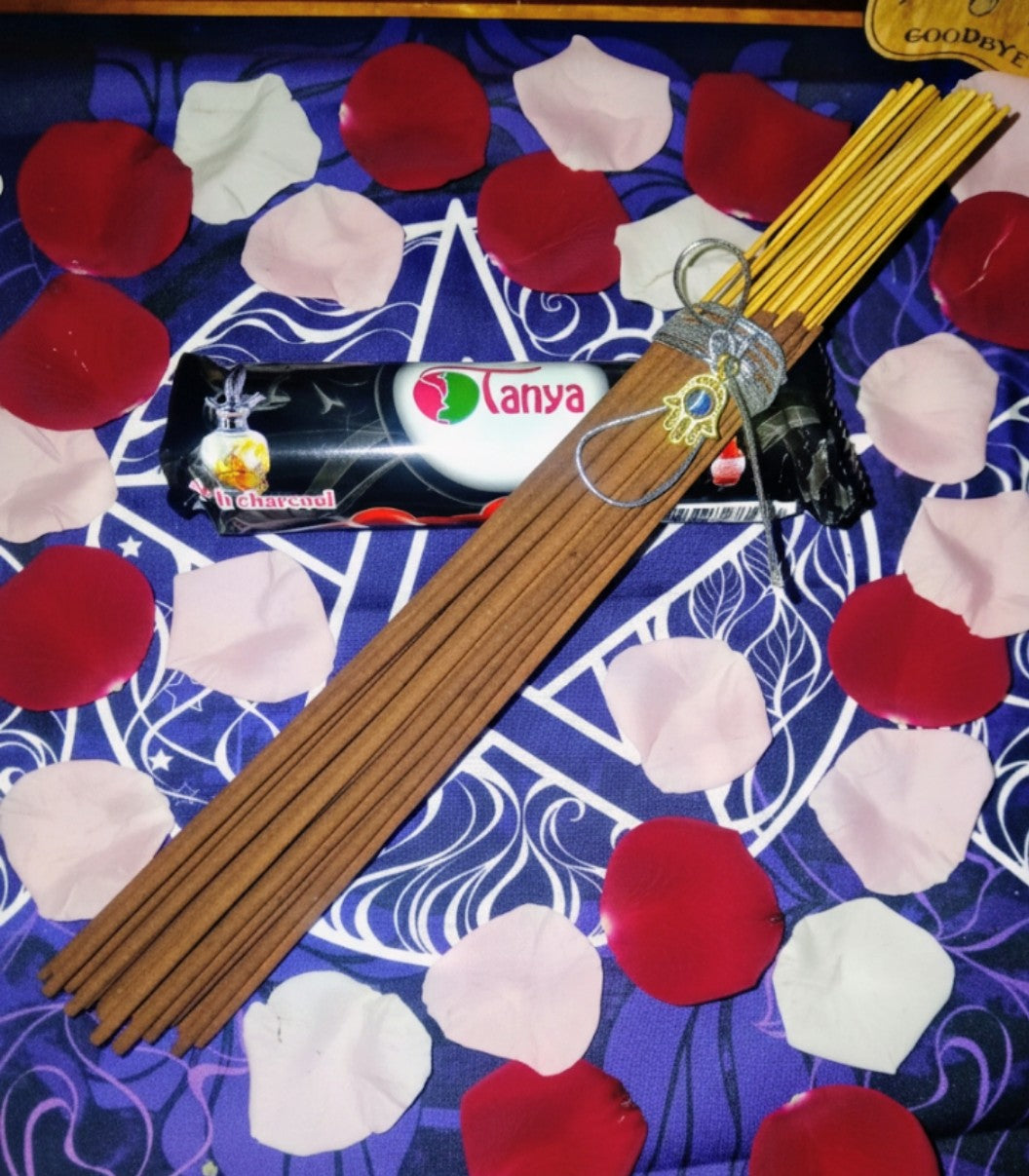 Mexican Sandalwood Incense & Charcoal Bundle | Spiritual Incense | Altar Supplies | Meditation Incense | Spiritual Gift