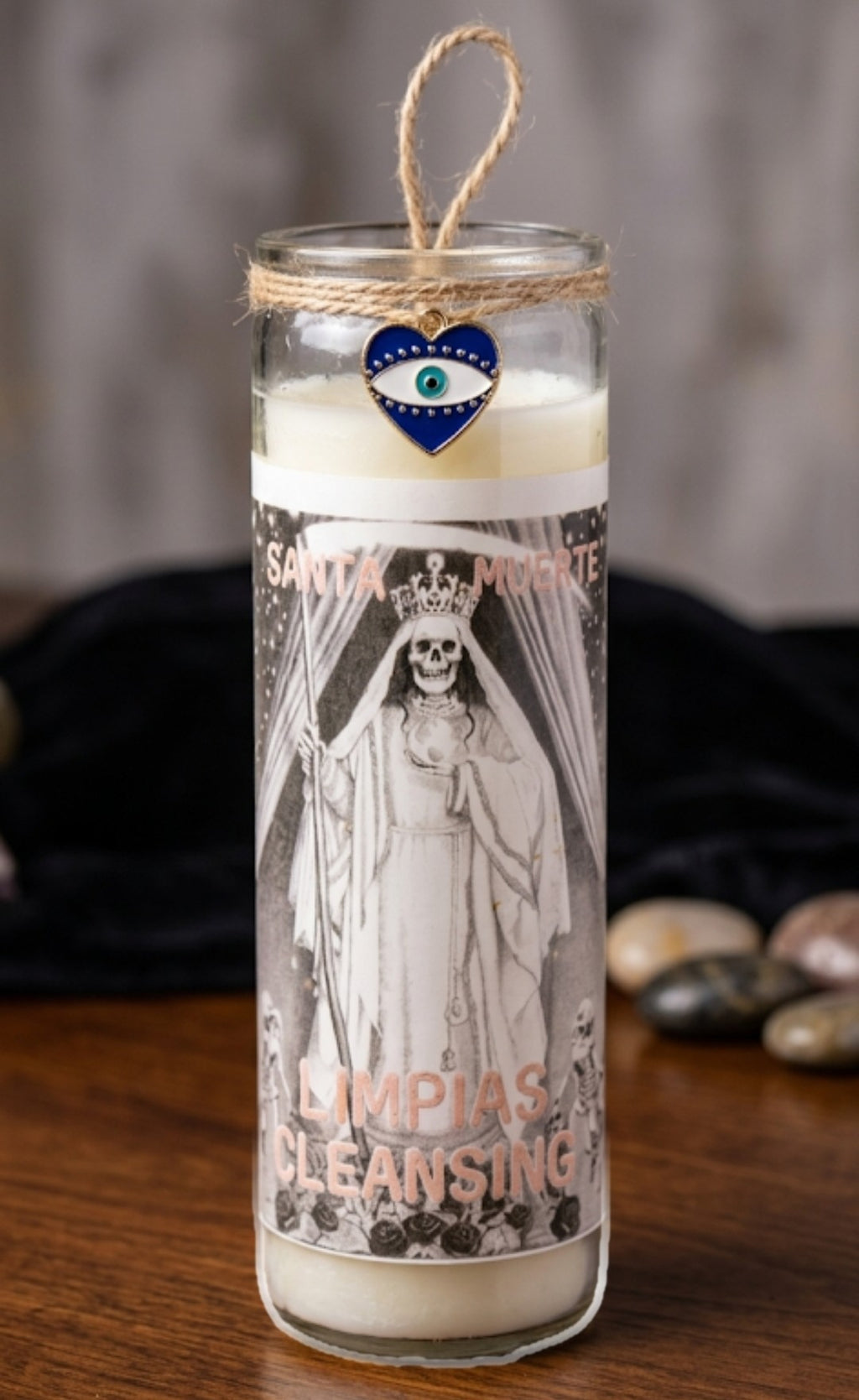 Santa Muerte La Blanca Limpias/ Fixed Cleansing  Candle