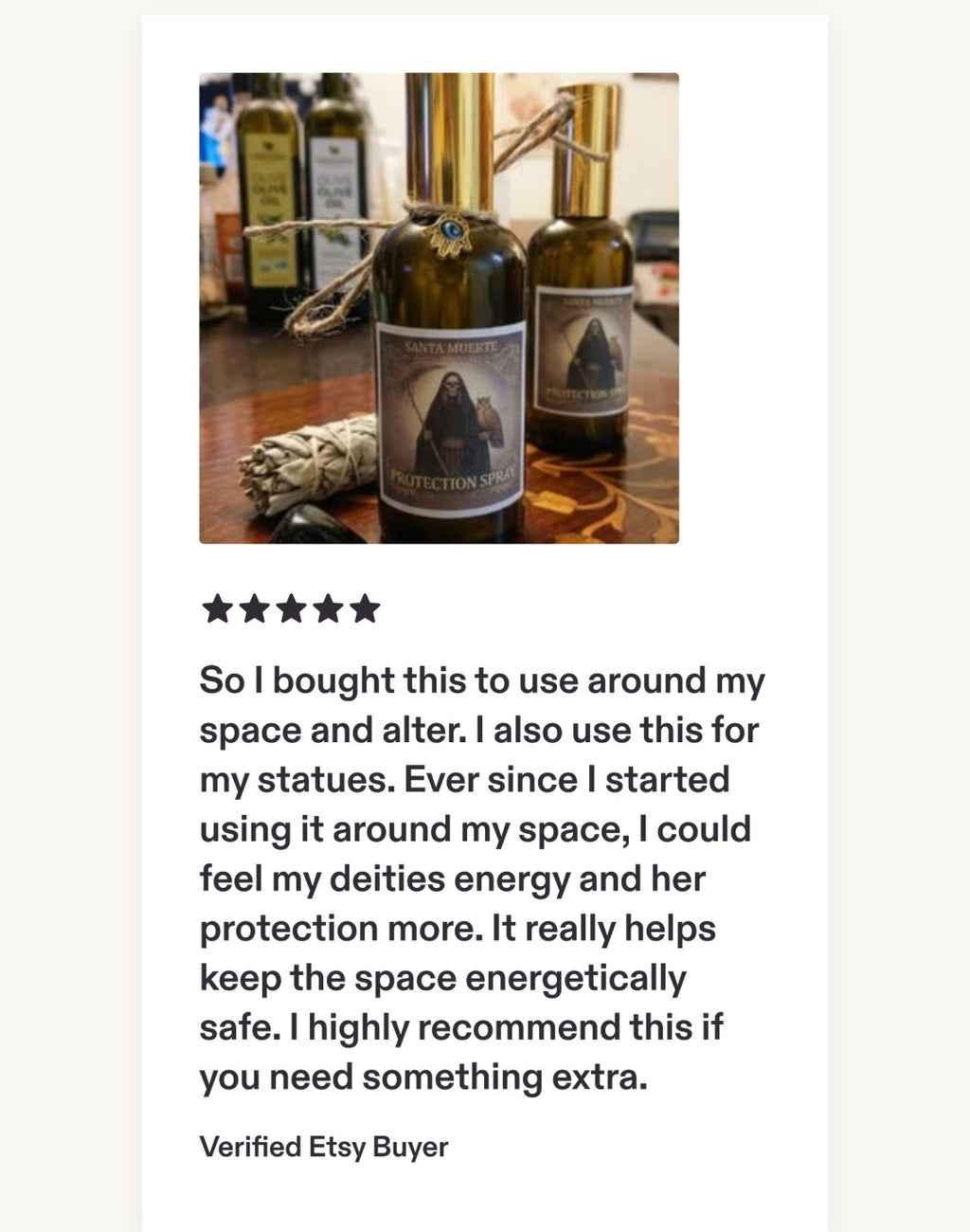 Santa Muerte Protection Spray | Curse & Evil Eye Removal | Spiritual Cleansing Mist 4.5 oz