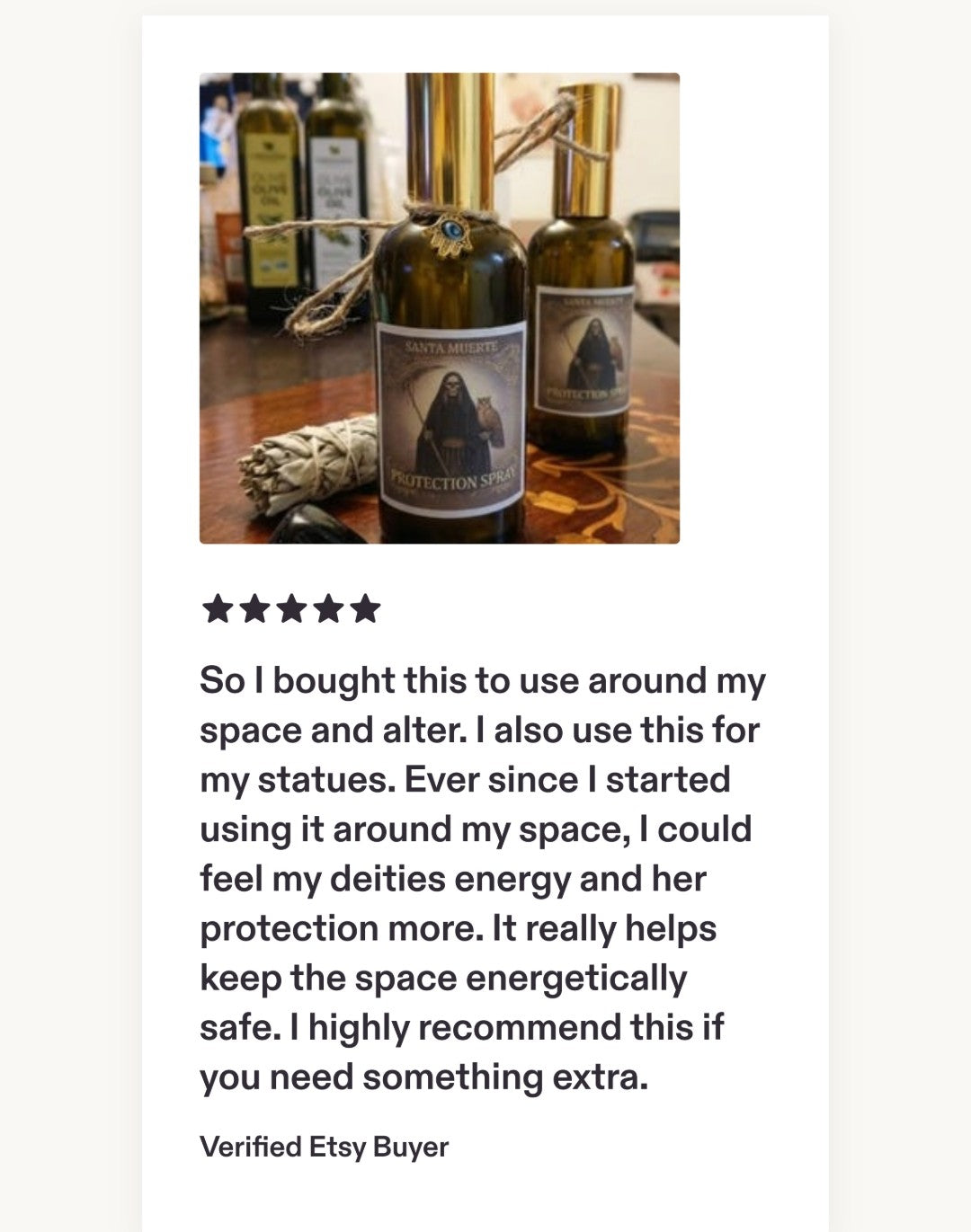 Santa Muerte Protection Spray | Curse & Evil Eye Removal | Spiritual Cleansing Mist 4.5 oz