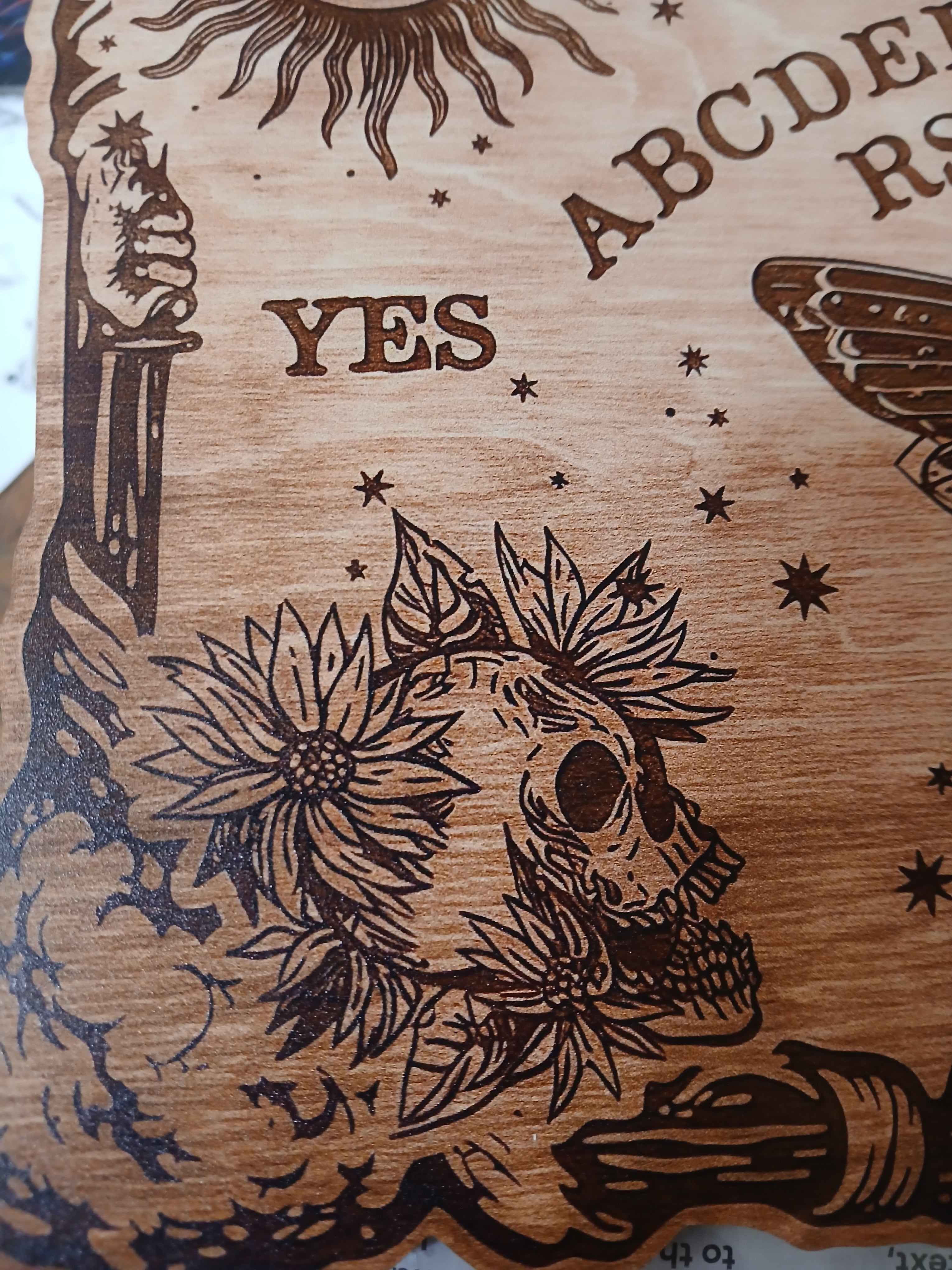 Rare vintage Ouija Board with Planchette, Divination Board, Talkin board