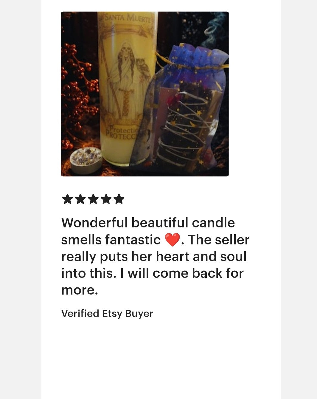 Santa Muerte Ritual Bundle | Purification & Abundance | La Blanca Candle, Smudge Stick & Palo Santo | Spiritual Gift Set