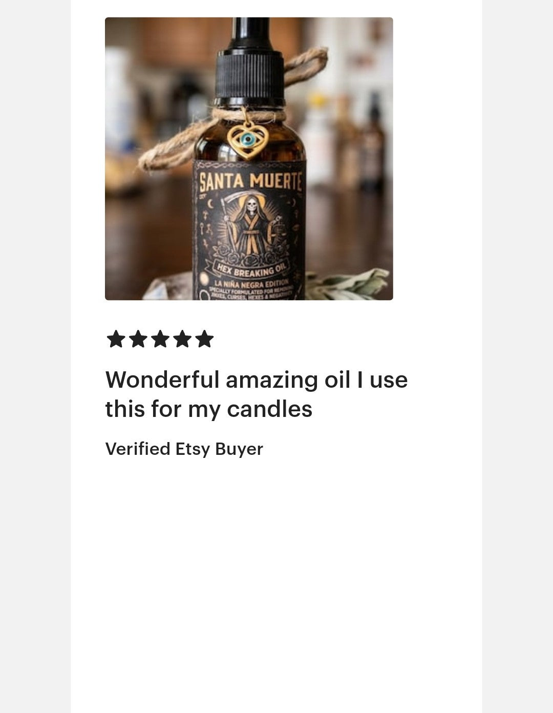 Santa Muerte Hex Breaking Oil | La Niña Negra | Curse & Jinx Removal | Spiritual Cleansing Oil | Ritual Oil| Reversing oil