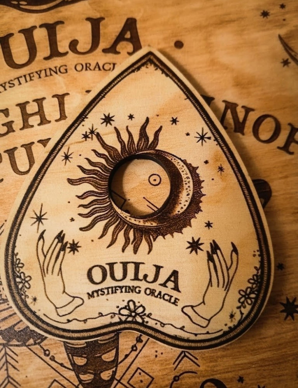 Rare vintage Ouija Board with Planchette, Divination Board, Talkin board