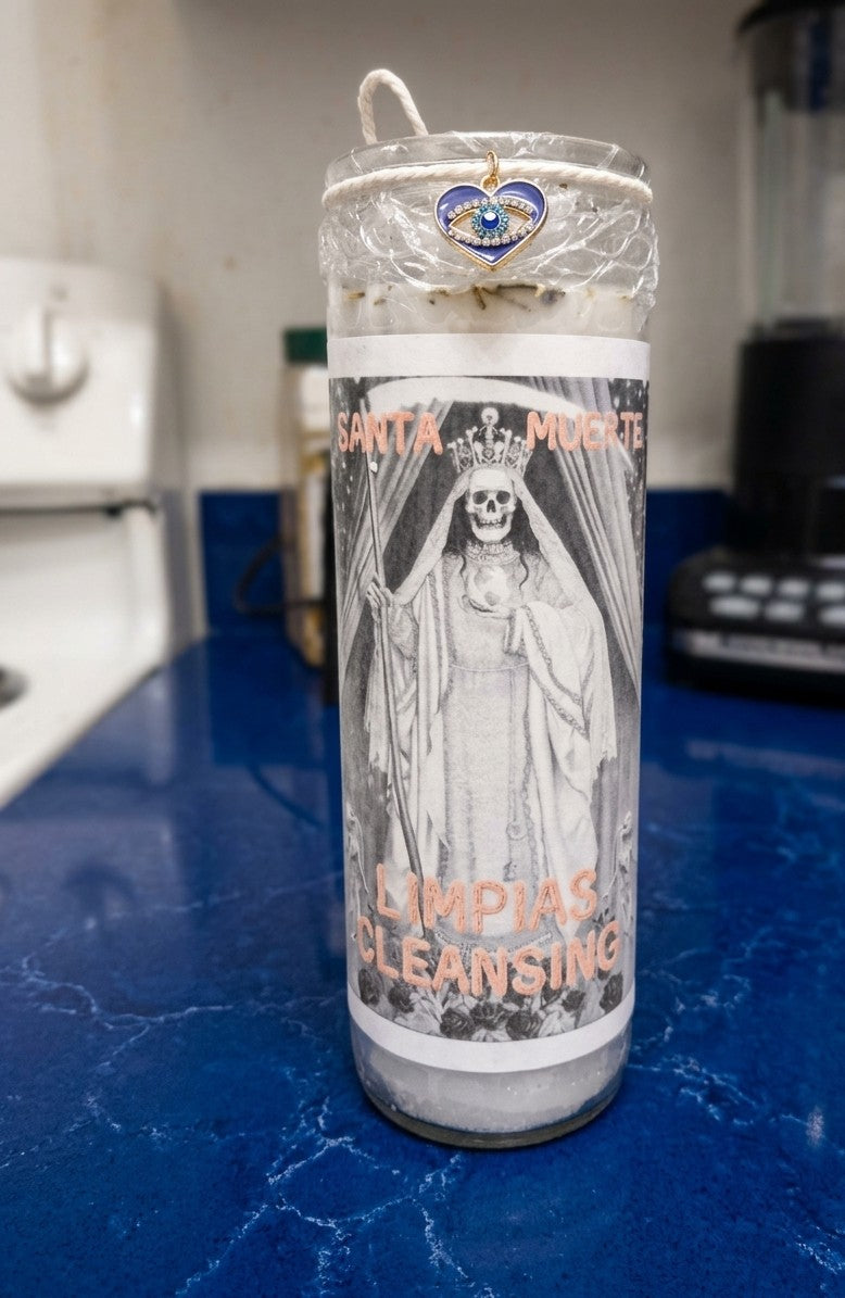 Santa Muerte La Blanca Limpias/ Cleansing Candle
