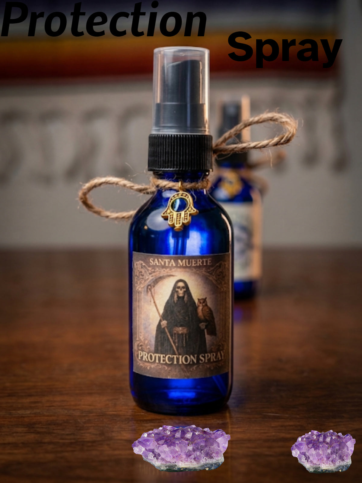 Santa Muerte Protection Spray | Curse & Evil Eye Removal | Spiritual Cleansing Mist 3 oz