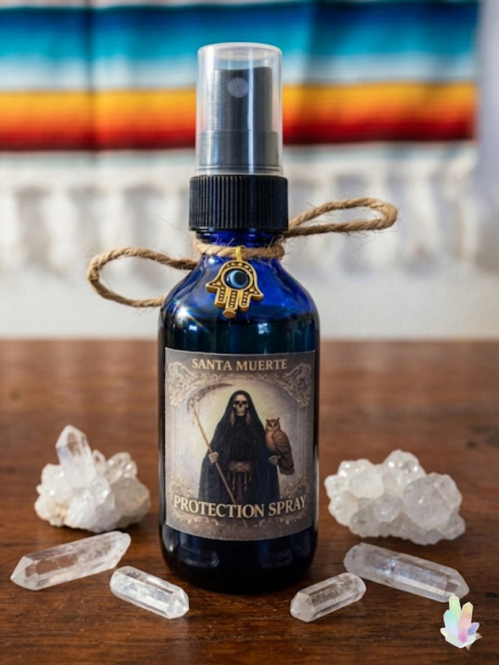 Santa Muerte Protection Spray | Curse & Evil Eye Removal | Spiritual Cleansing Mist 3 oz