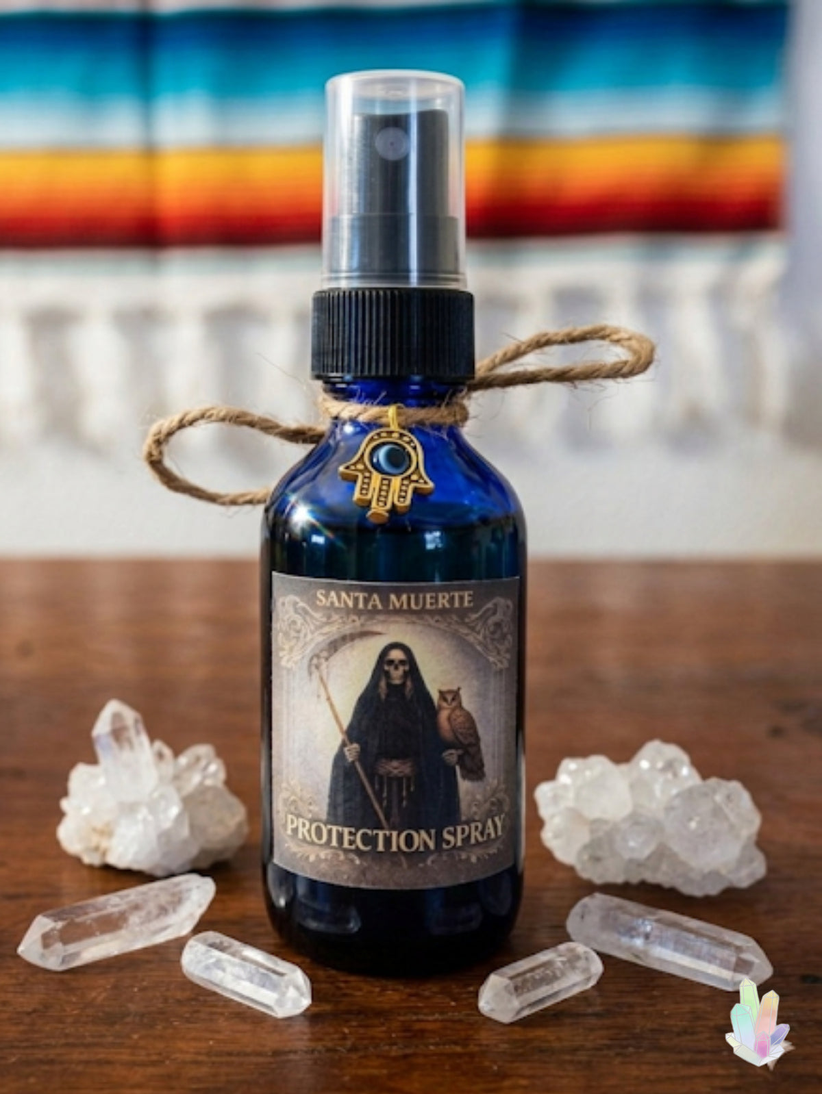 Santa Muerte Protection Spray | Curse & Evil Eye Removal | Spiritual Cleansing Mist 3 oz