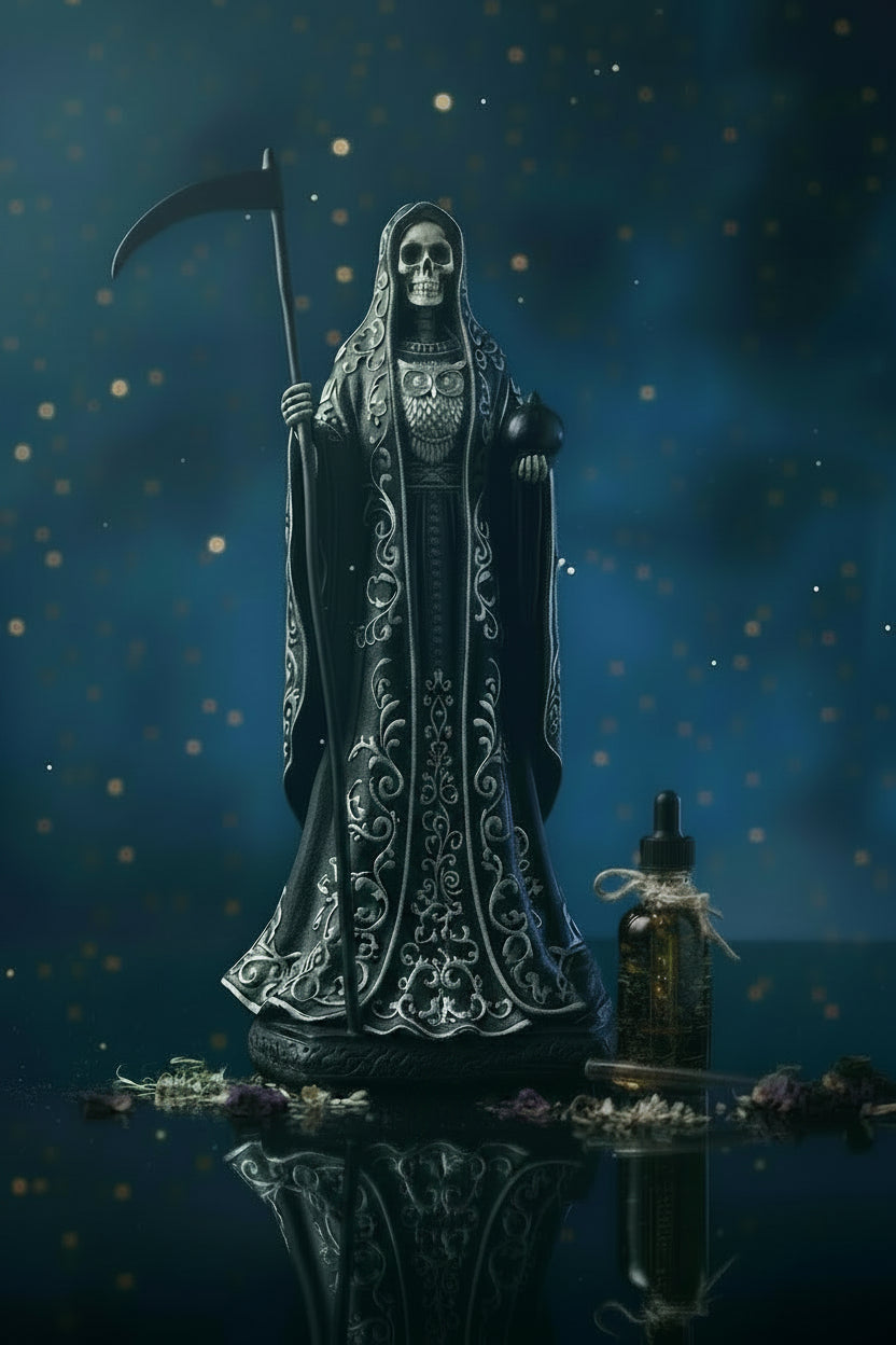 Santa Muerte Hex Breaking Oil | La Niña Negra | Curse & Jinx Removal | Spiritual Cleansing Oil | Ritual Oil