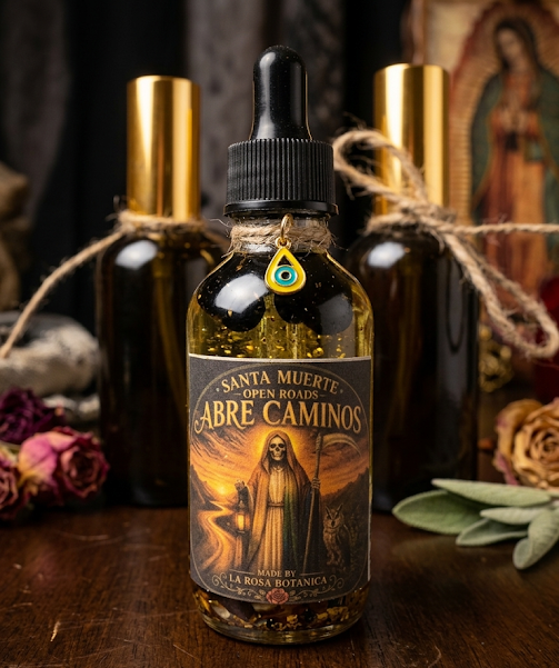 Santa Muerte Abre Camino Oil | Open Roads Spell Oil | Remove Obstacles & Attract Opportunities