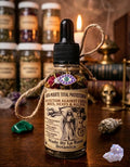Santa Muerte Protection Oil with Crystals & Herbs | Spiritual Protection Oil | Anointing Oil | Ritual Oil | Spell Work Oil